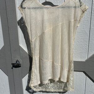 A'Reve Cream Lace Blouse
